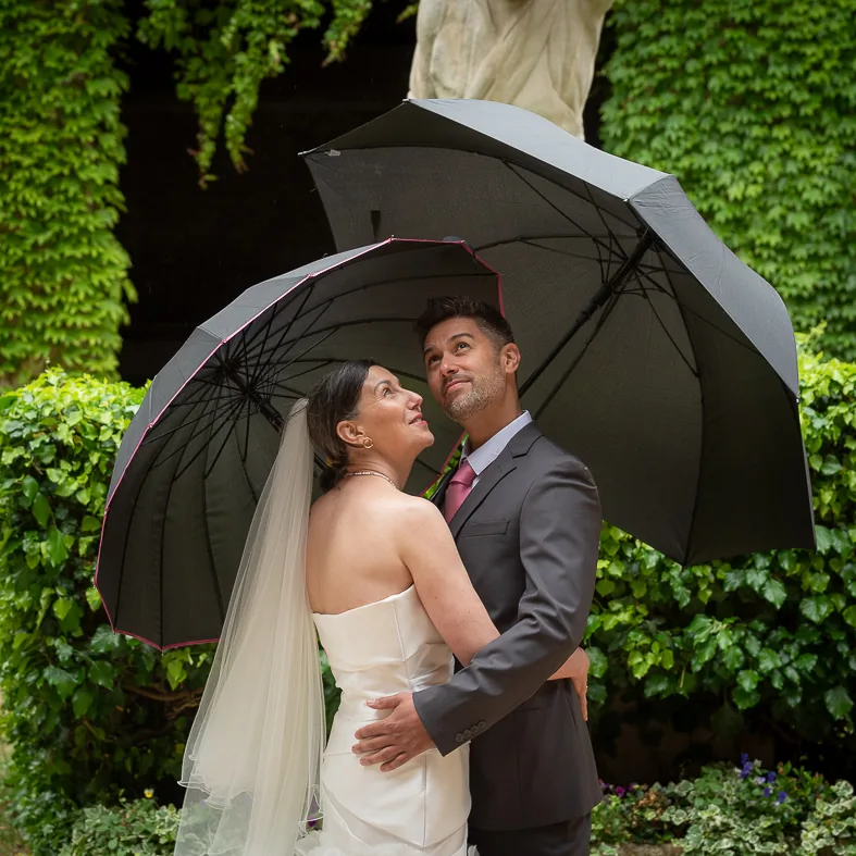 photo mariage pluie